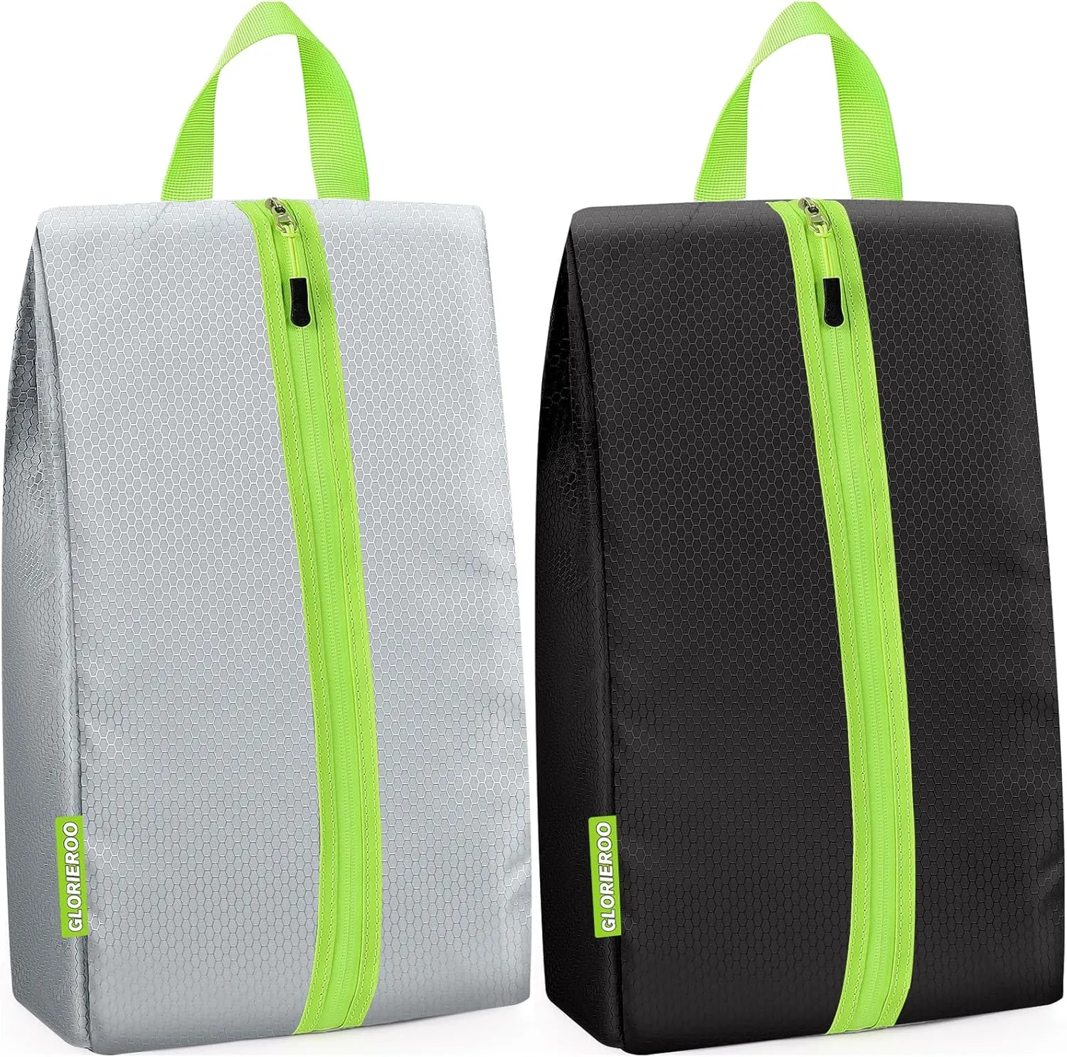 2 Pack Smell Proof Shoe Cleat Bag for Soccer - Odor-Absorbing Lightweight Track Shoe Organizer for Travel, Gym & Sports | Smell-Proof Storage with Active Carbon Fabric (Ideal for Spikes, Golf,Bowling)