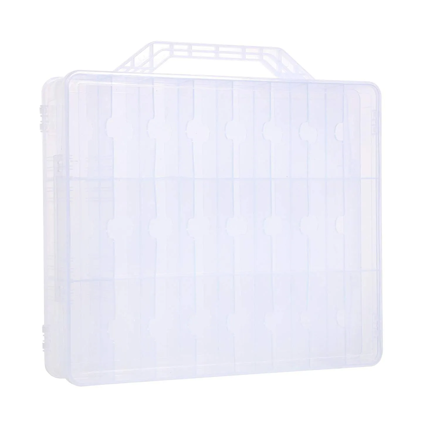48 Grid Portable Clear Double Side Nail Polish Organizer