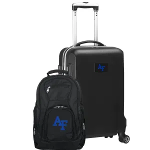 Air Force Falcons Deluxe 2-Piece Backpack and Carry on Set in Black