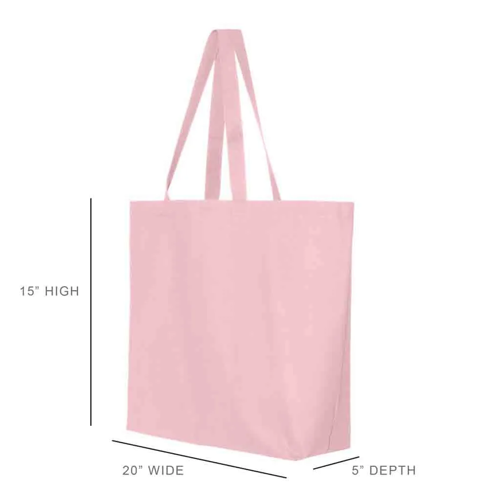 Alpha Omicron Pi Pink Canvas Tote Bag with Black Bow