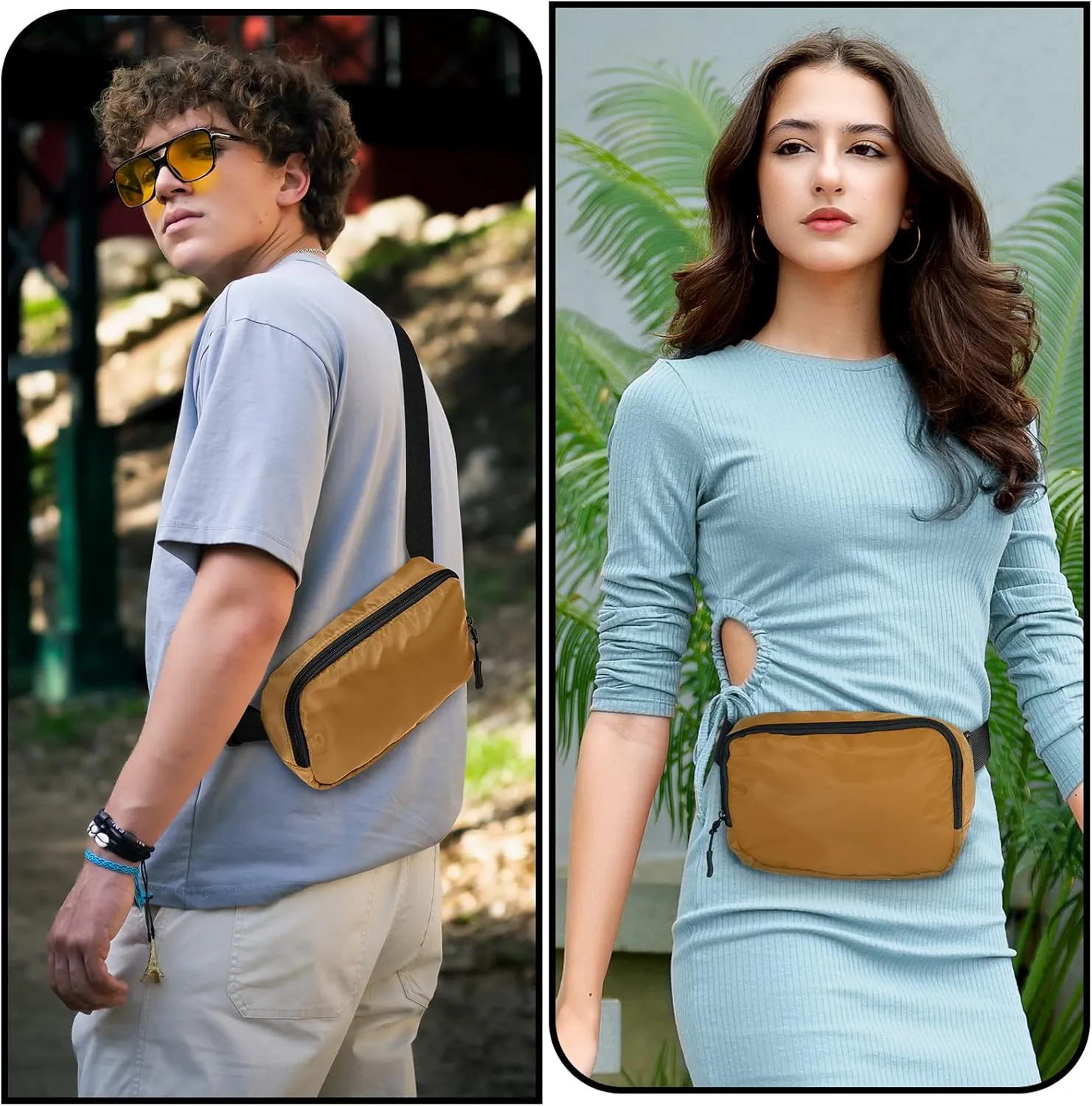 Amazerbst Belt Bag, Fanny Pack, Everywhere Belt Bag,40 Inch Adjustable Strap,Belt Bag for Women and Men,Waterproof