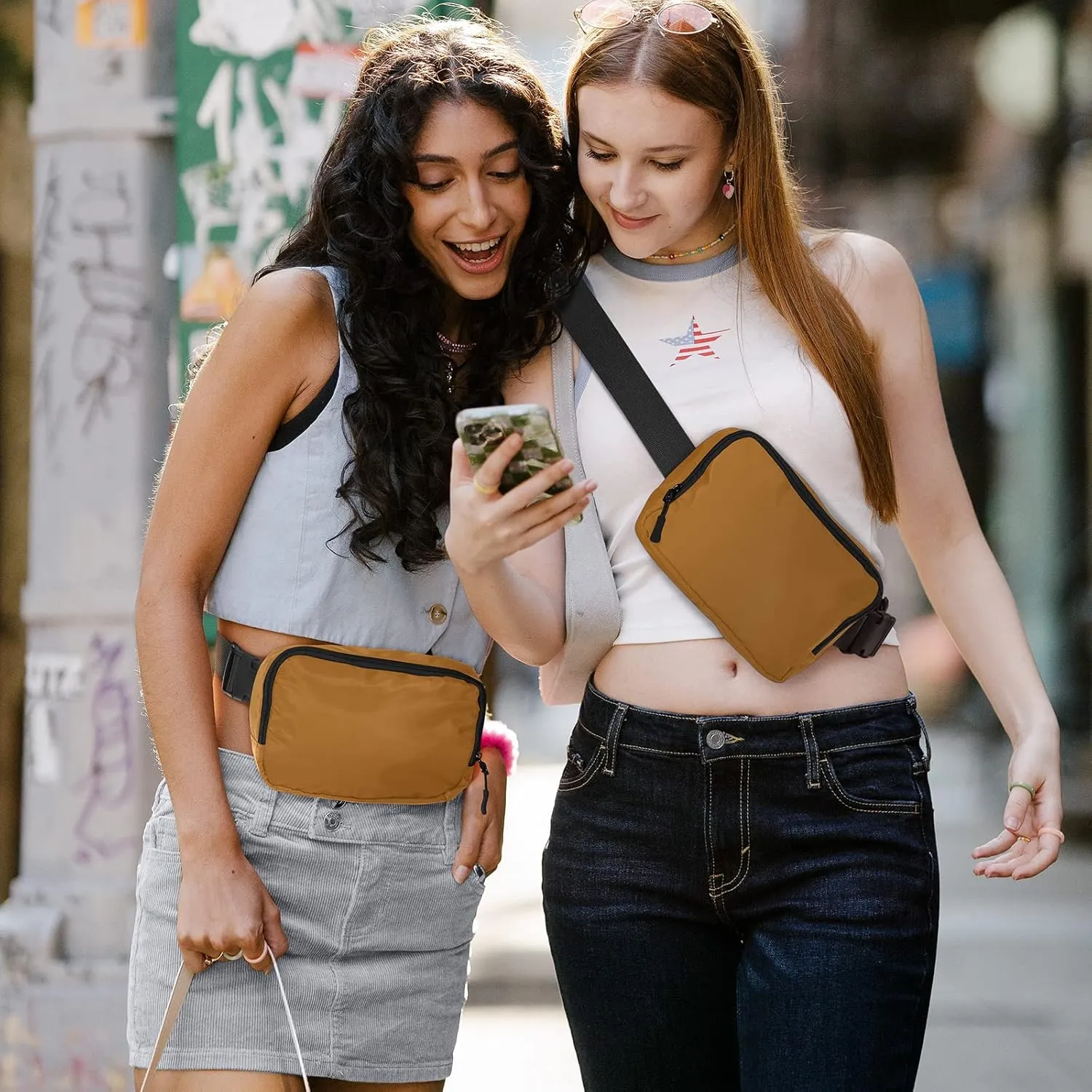 Amazerbst Belt Bag, Fanny Pack, Everywhere Belt Bag,40 Inch Adjustable Strap,Belt Bag for Women and Men,Waterproof