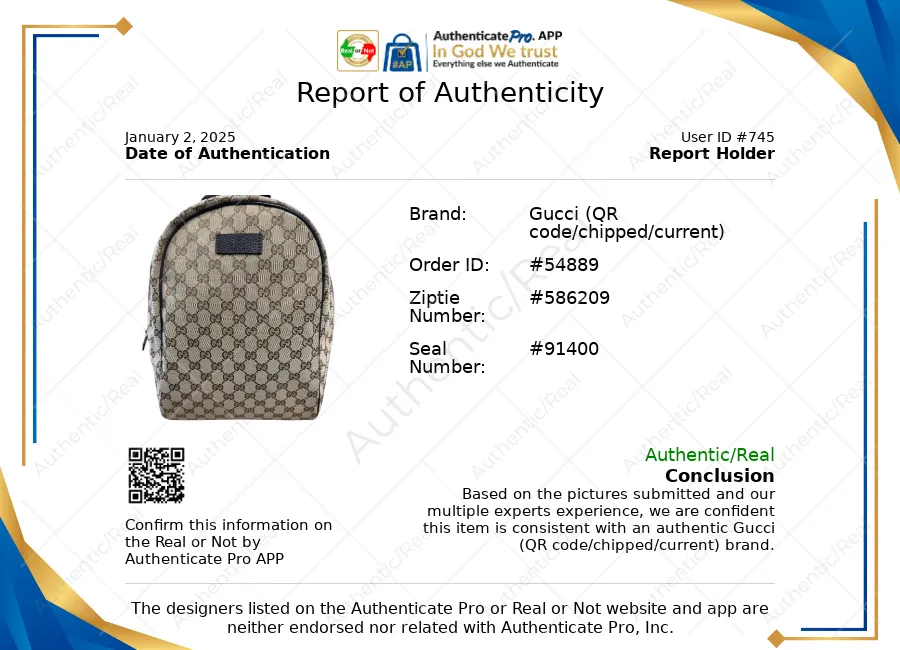 Backpack Luxury Designer By Gucci, Size: Medium