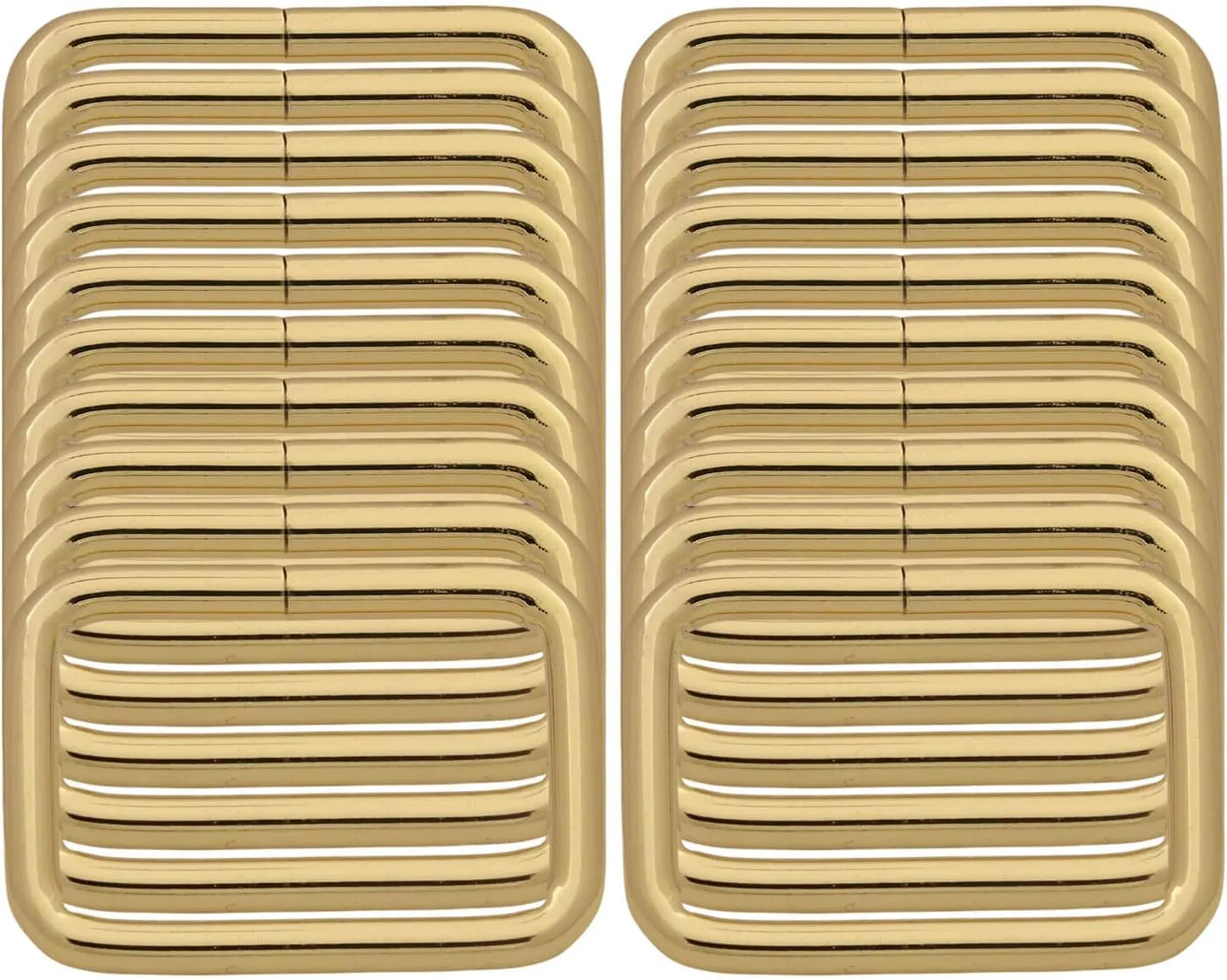 BIKICOCO Metal Rectangle Ring Buckles Square Strap Webbing Belt Rings for Bag Purse Non Welded 1-1/4 x 3/4 Inch