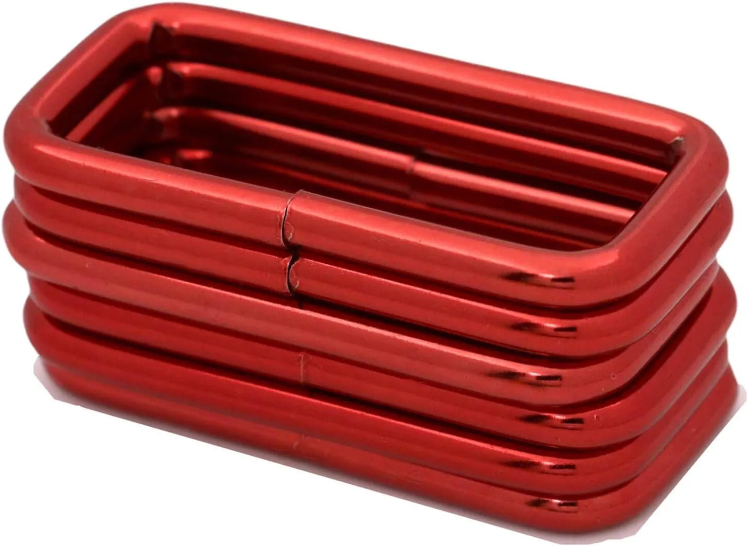 BIKICOCO Metal Rectangle Ring Buckles Square Strap Webbing Belt Rings for Bag Purse Non Welded 2 x 3/4 Inch