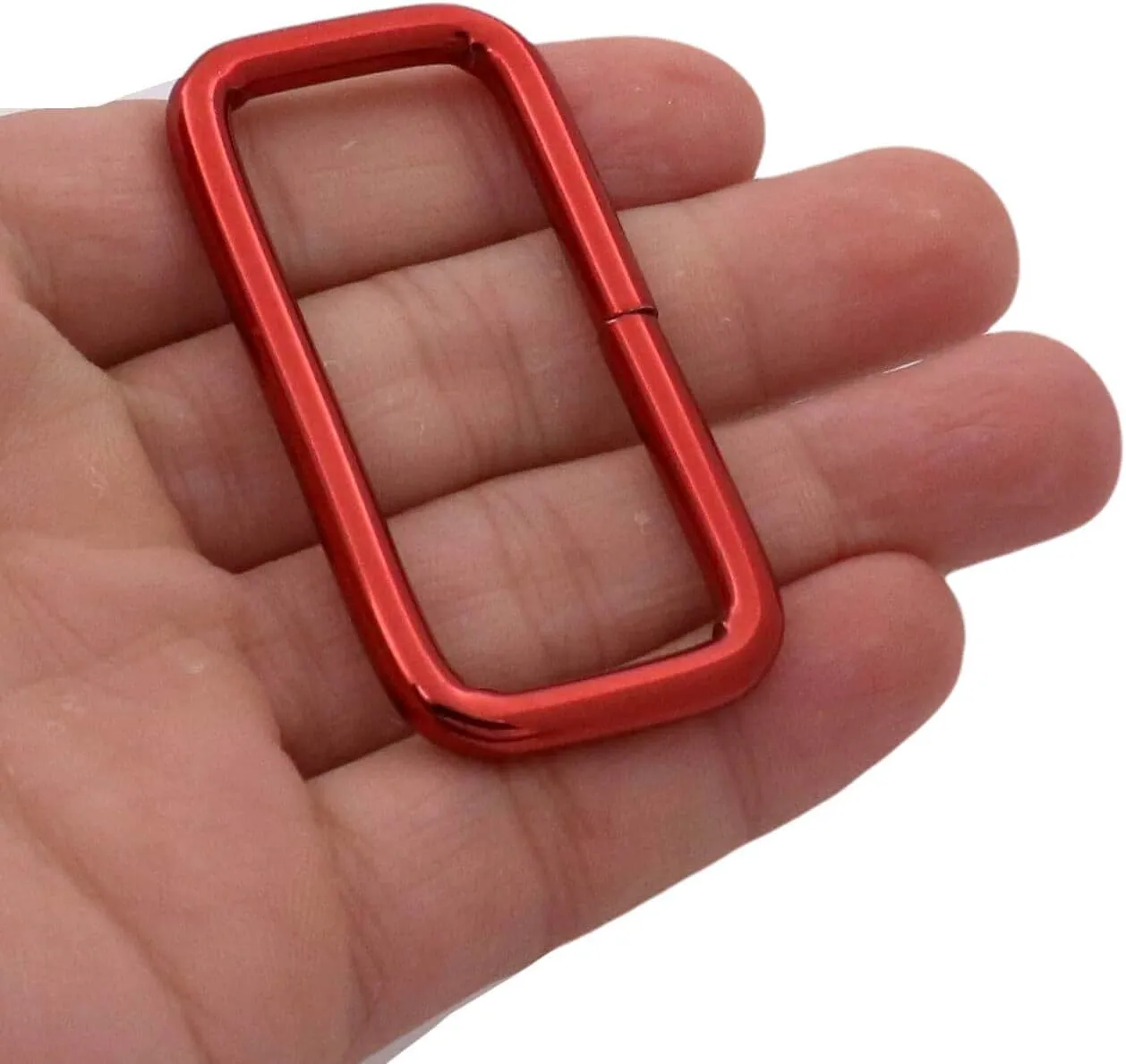 BIKICOCO Metal Rectangle Ring Buckles Square Strap Webbing Belt Rings for Bag Purse Non Welded 2 x 3/4 Inch