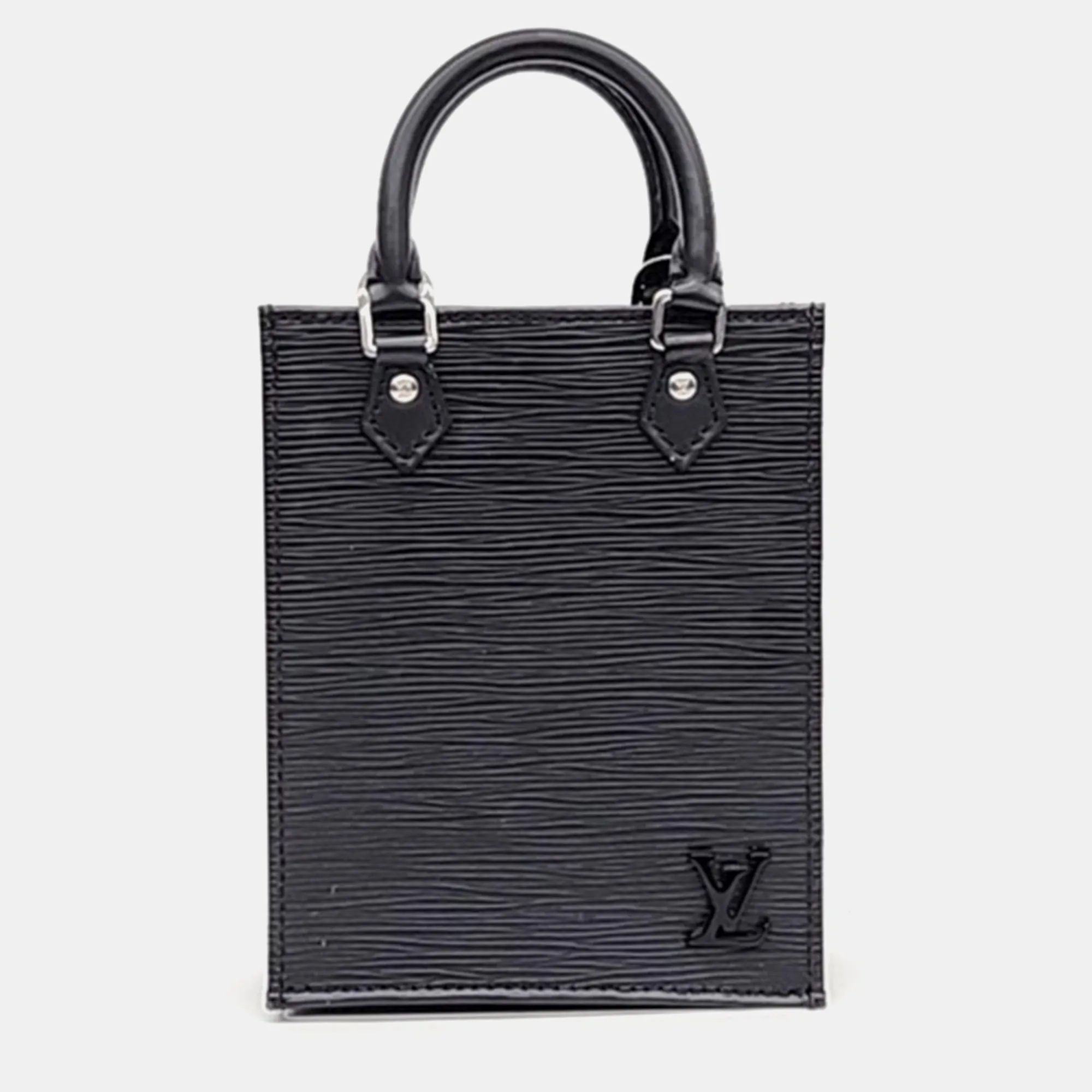 Black Epi Petit Sac Plat Handbag