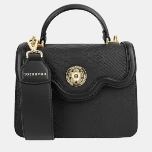 Black Leather LAETITIA Handbag