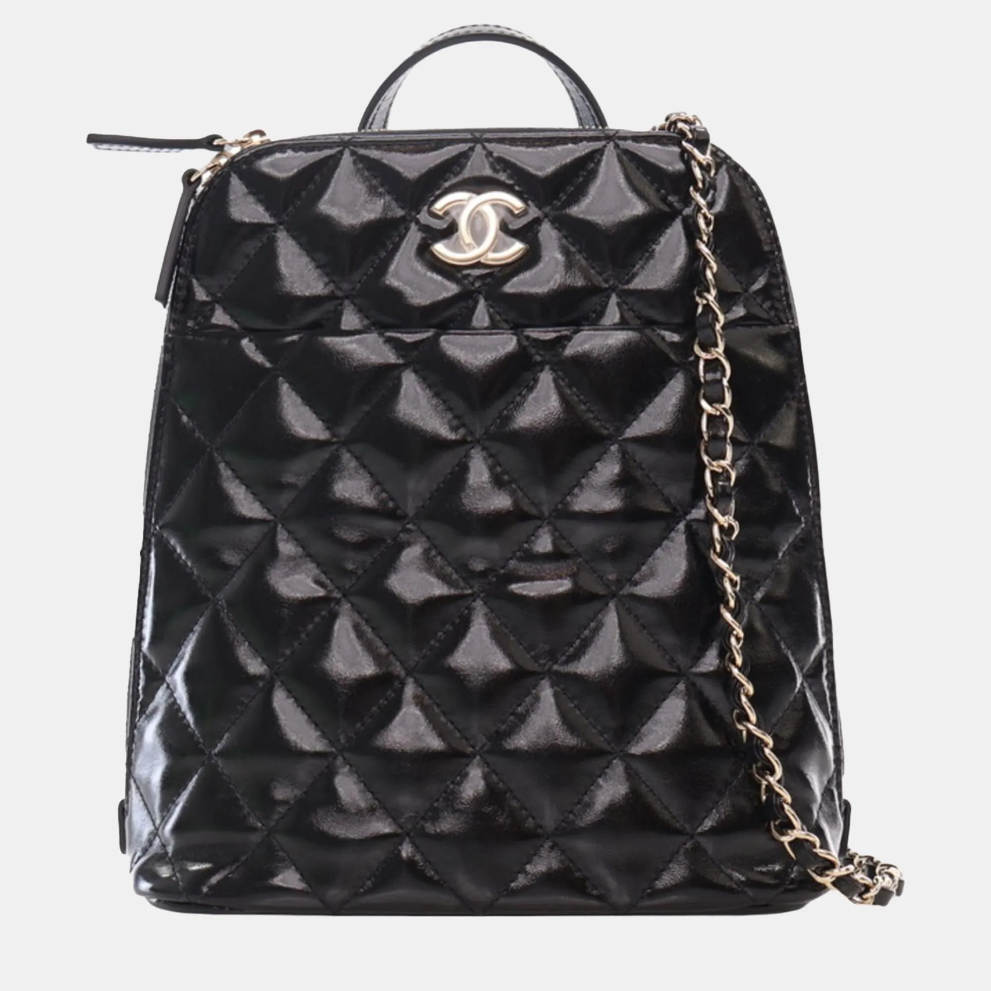 Black Shiny Calfskin My Pocket Backpack