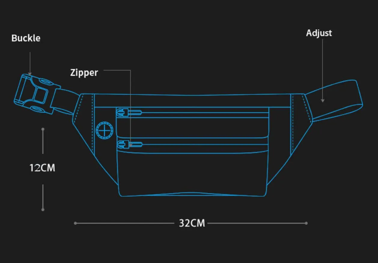 Black Waterproof Waist Bag | Bum Bag for Every Occasion