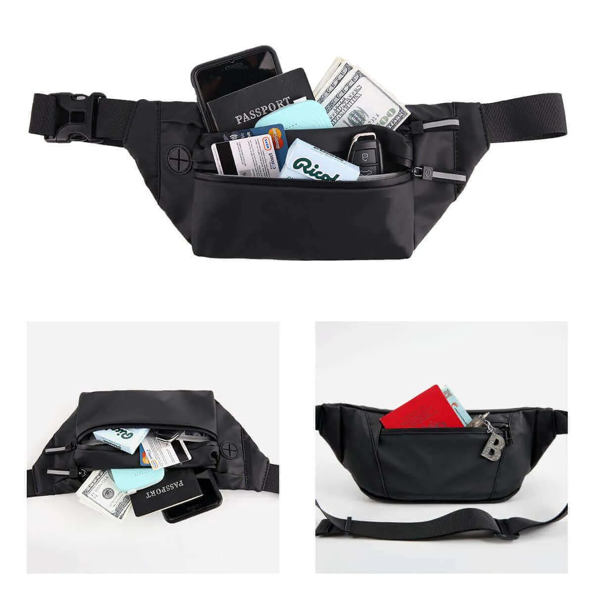 Black Waterproof Waist Bag | Bum Bag for Every Occasion