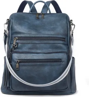 BROMEN Backpack Purse for Women Fashion Leather Designer Travel Large Ladies Shoulder Bags