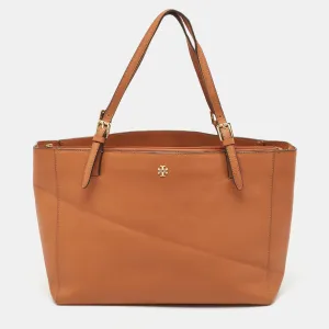 Brown Leather Large York Buckle Shopper Tote