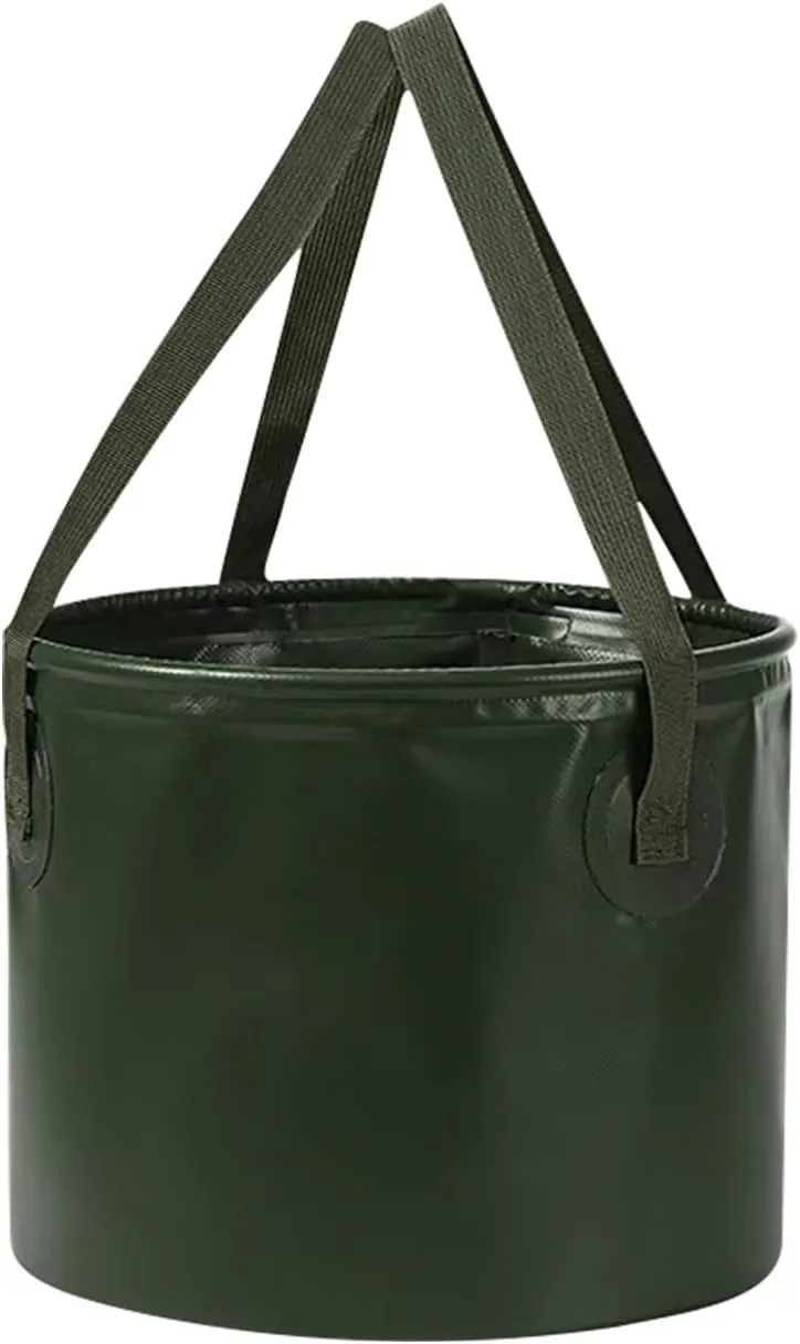Camping Bucket, 20L Foldable Bucket Outdoor Bucket with Handles, Portable Water Buckets for Camping, Fishing, Picnics, Gardening (green)