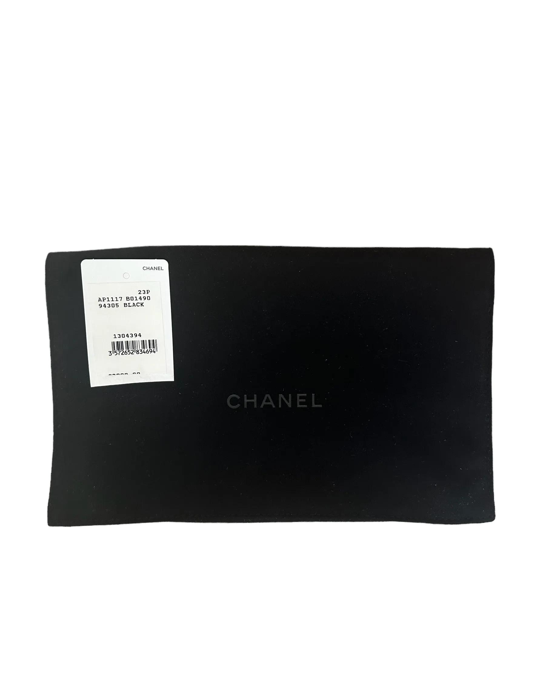 Chanel 2023 Black Caviar Boy Wallet on Chain WOC Crossbody Bag