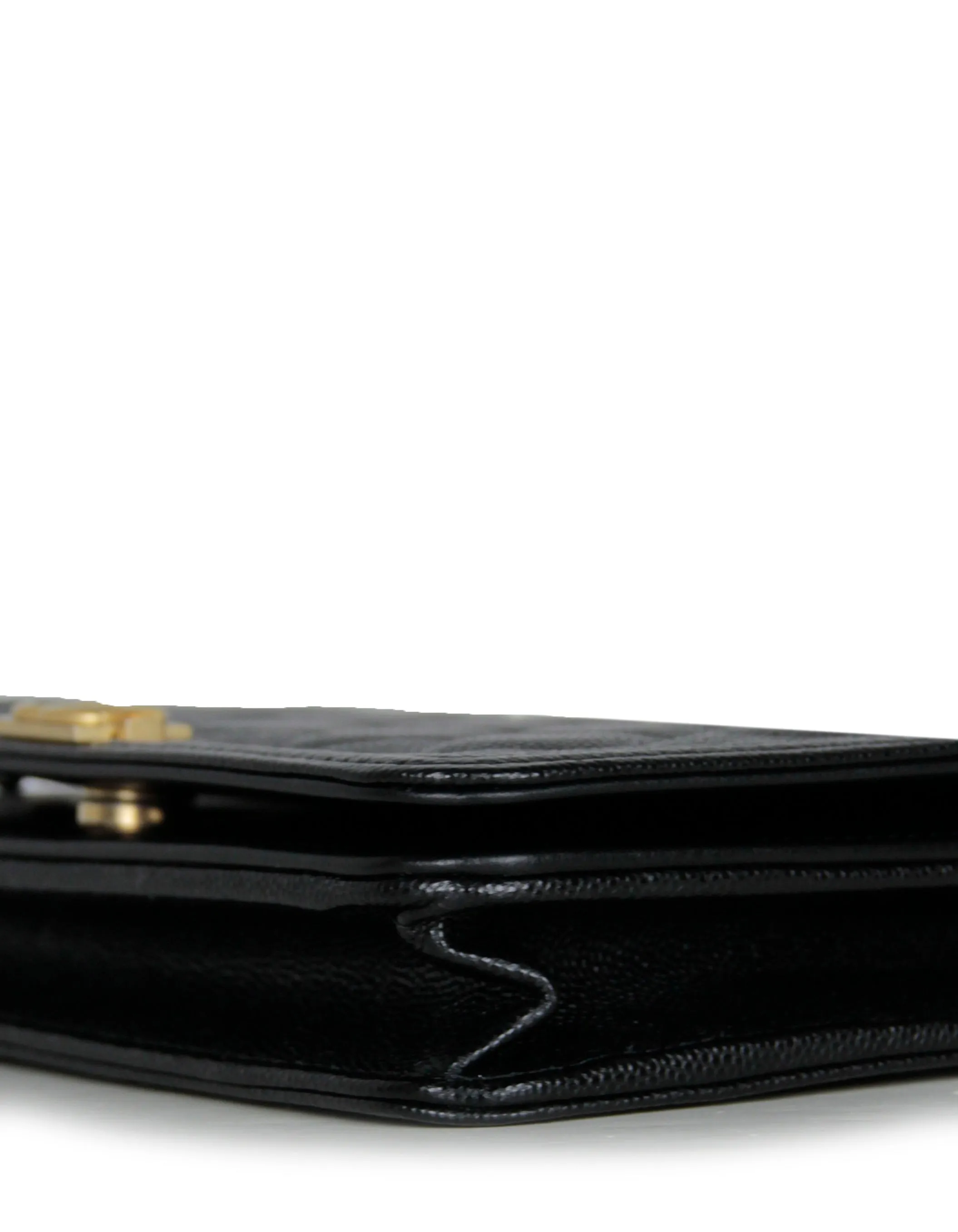 Chanel 2023 Black Caviar Boy Wallet on Chain WOC Crossbody Bag