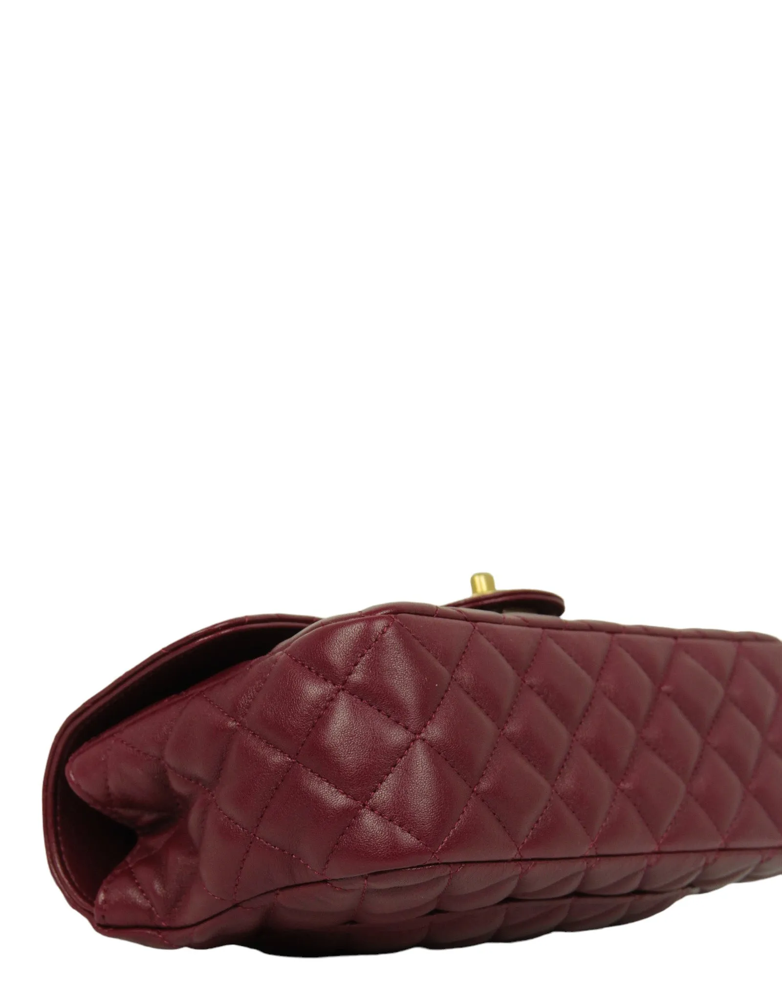 Chanel Burgundy Lambskin Leather Flapbag w/ Handle