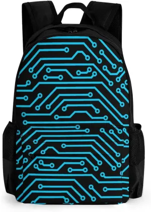 Circuit Board Travel Backpack 16.1" * 12.6" * 6.7" Laptop Bag Business Daypack Travel Gear for Work Office