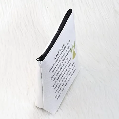 CMNIM 11 11 Make a Wish Gifts Makeup Bag Angel Gifts for Women Friendship Dandelion Gift 11 11 Angel Number Cosmetic Travel Bag (11 11 Make a Wish Gifts)