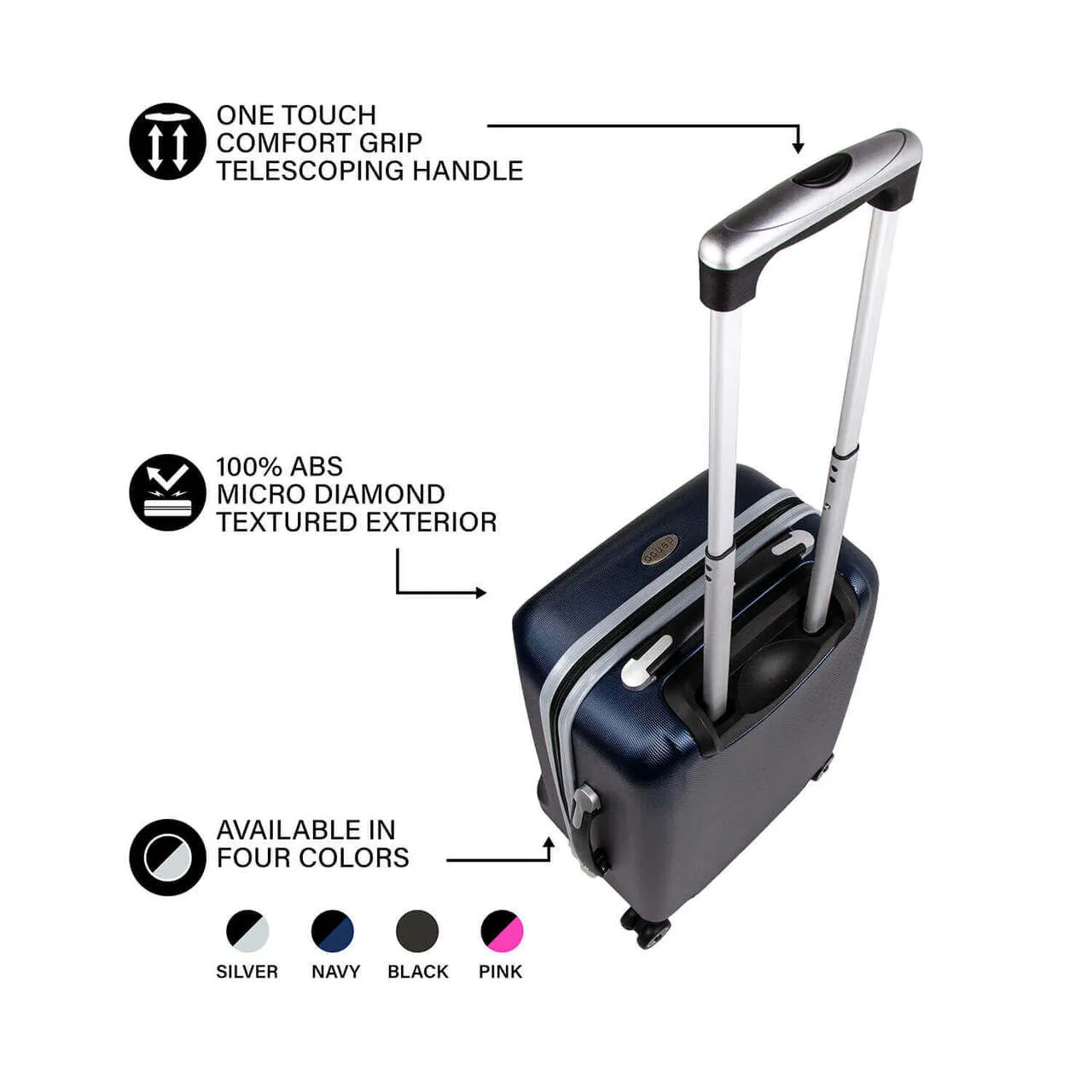 Depaul Deluxe 2-Piece Backpack and Carry-on Set in Black
