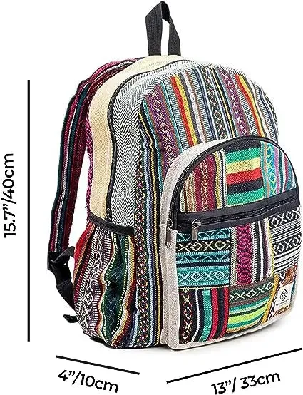 Discover Nature's Harmony with our Large Hemp Backpack