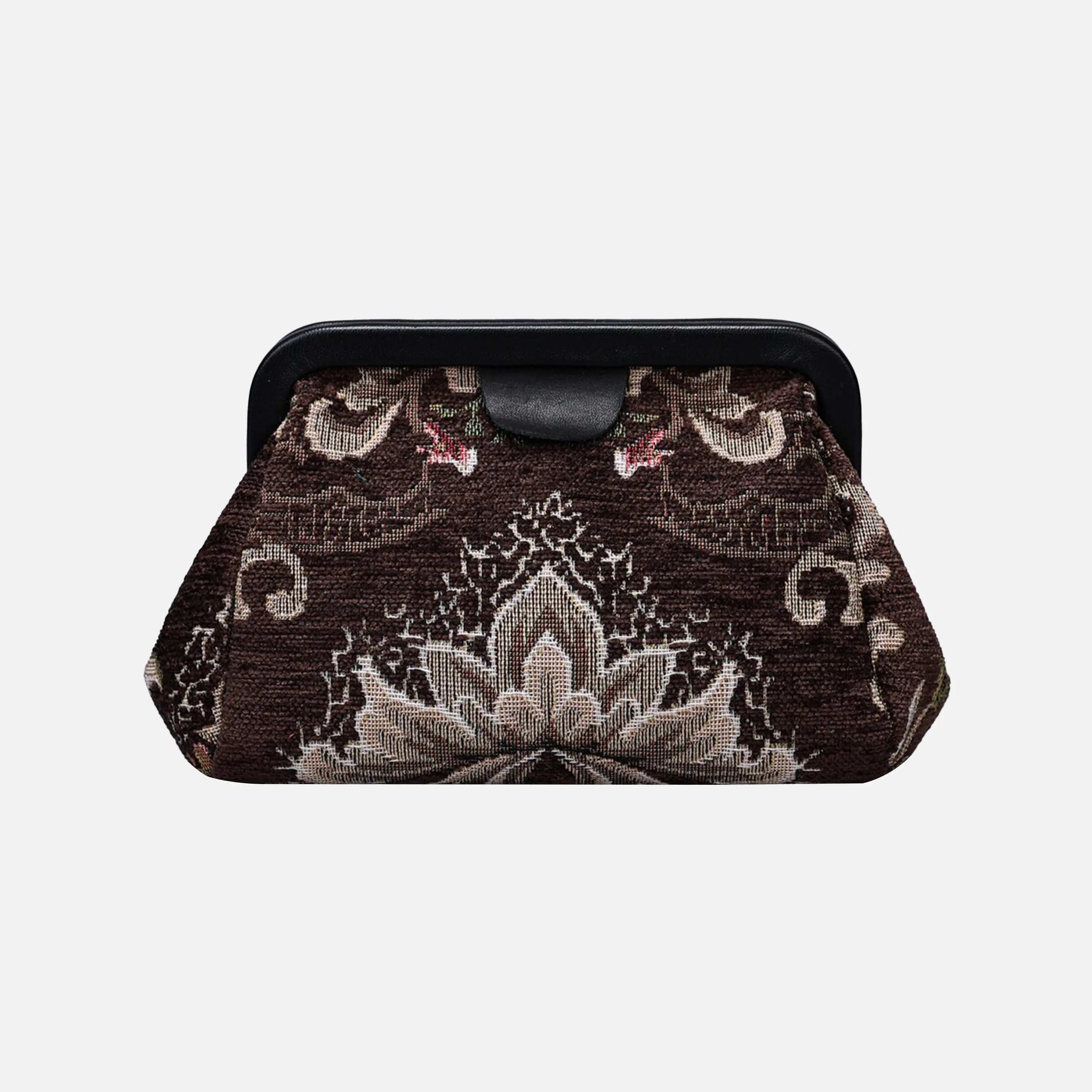 Floral Brown Evening Bag Clutch