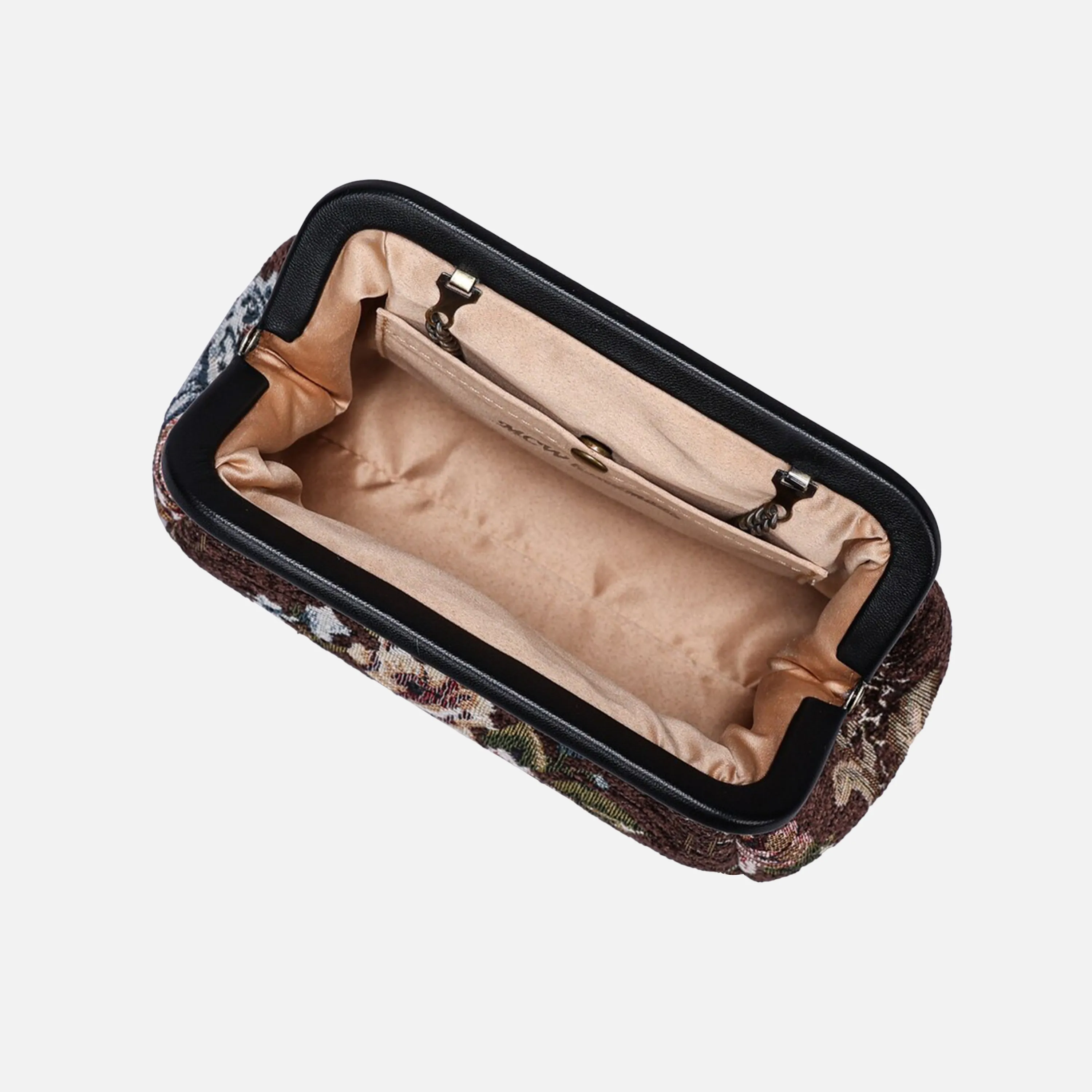 Floral Brown Evening Bag Clutch