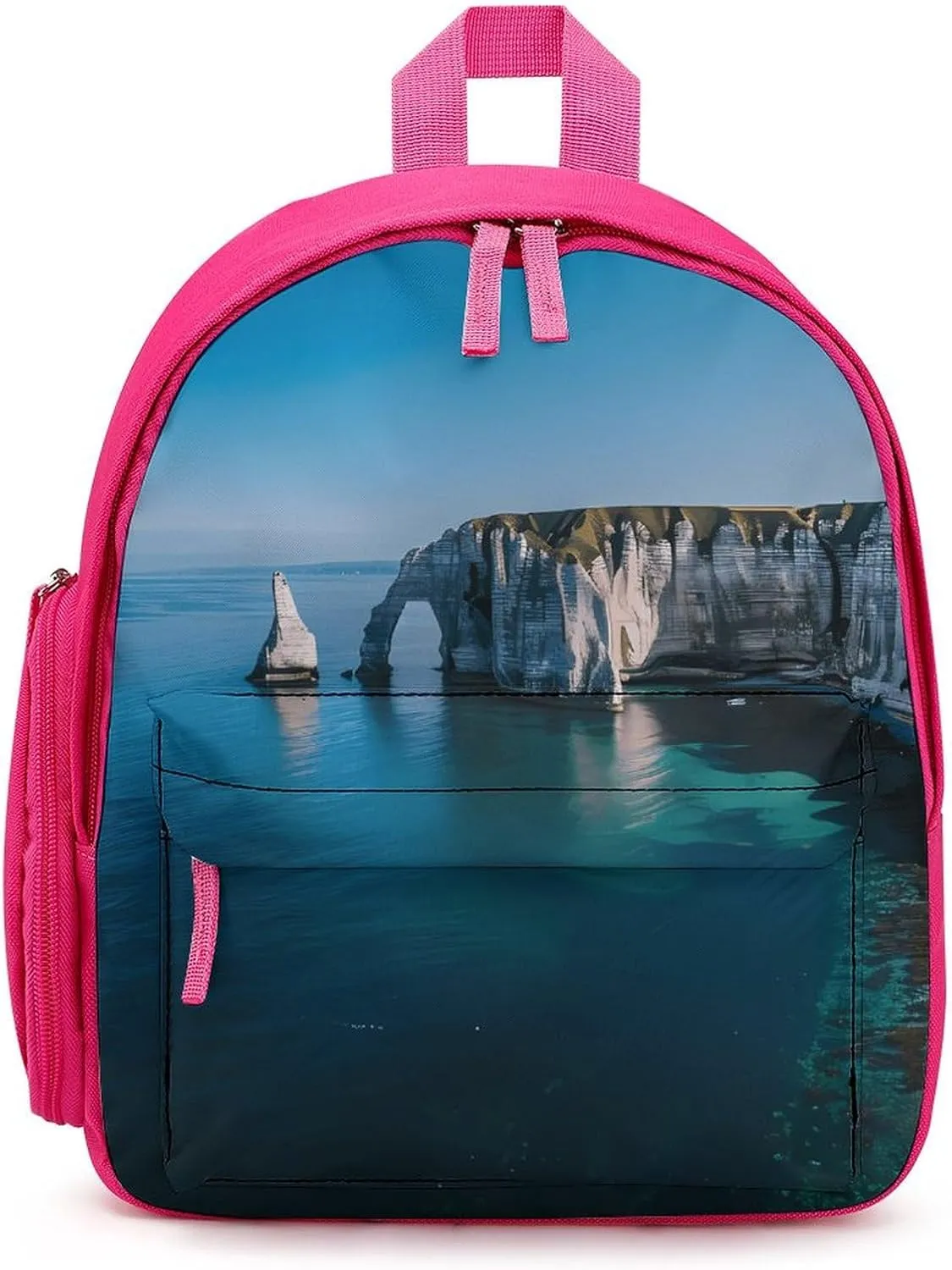 France Etretat Cute Backpack Daily Casual Daypack Travel Mini Bag with Adjustable Strap Pink-style-44
