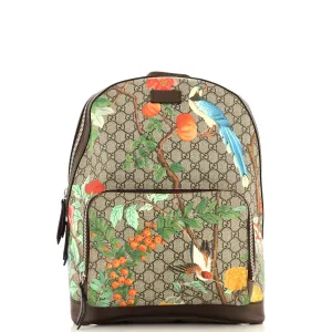 GUCCI Zip Pocket Backpack Tian Print GG Coated Canvas Medium
