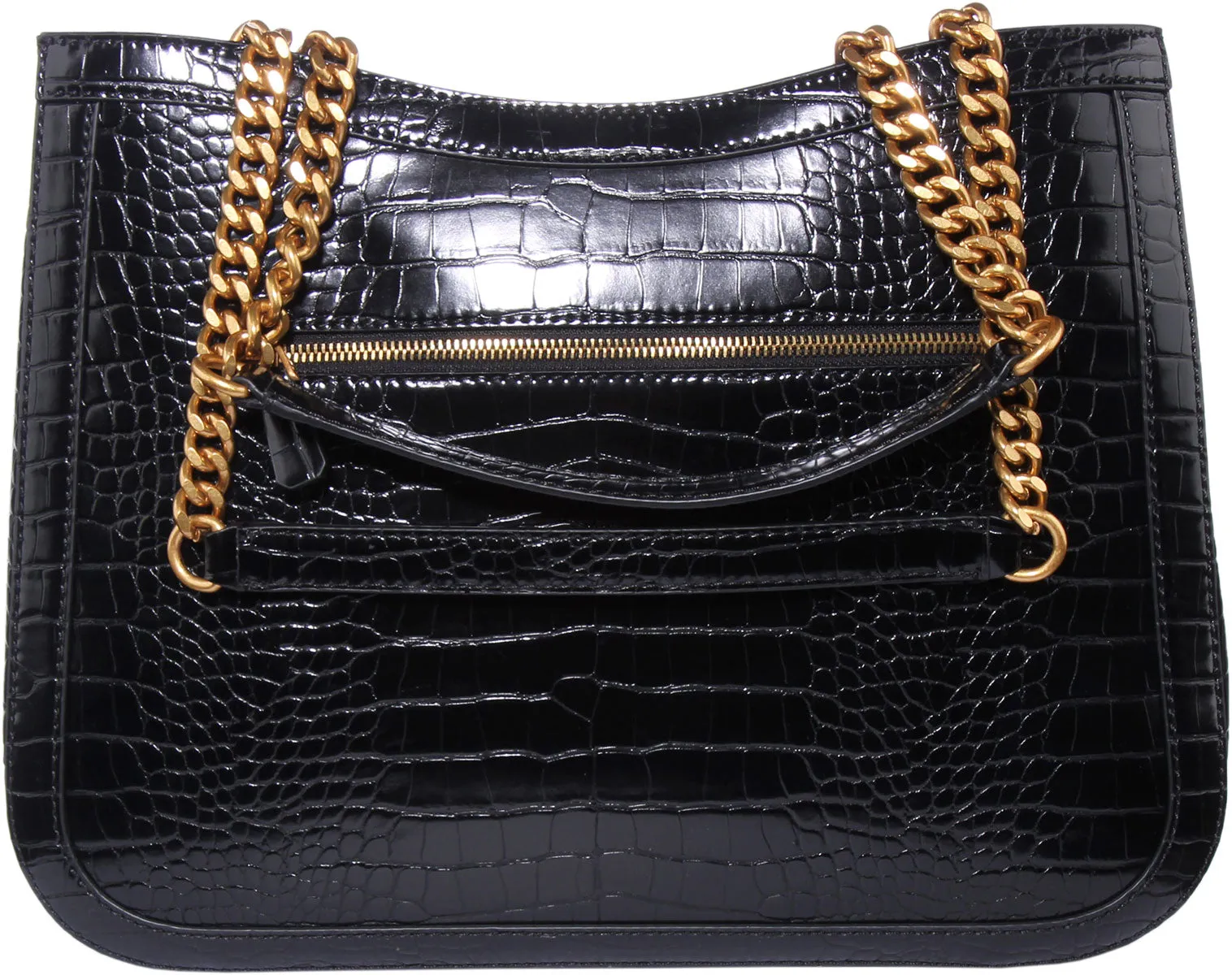 Guess Hensely G Croc Tote In Black For Women