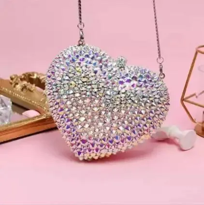 Heart Shape Sexy Luxury Clutch Evening Bag