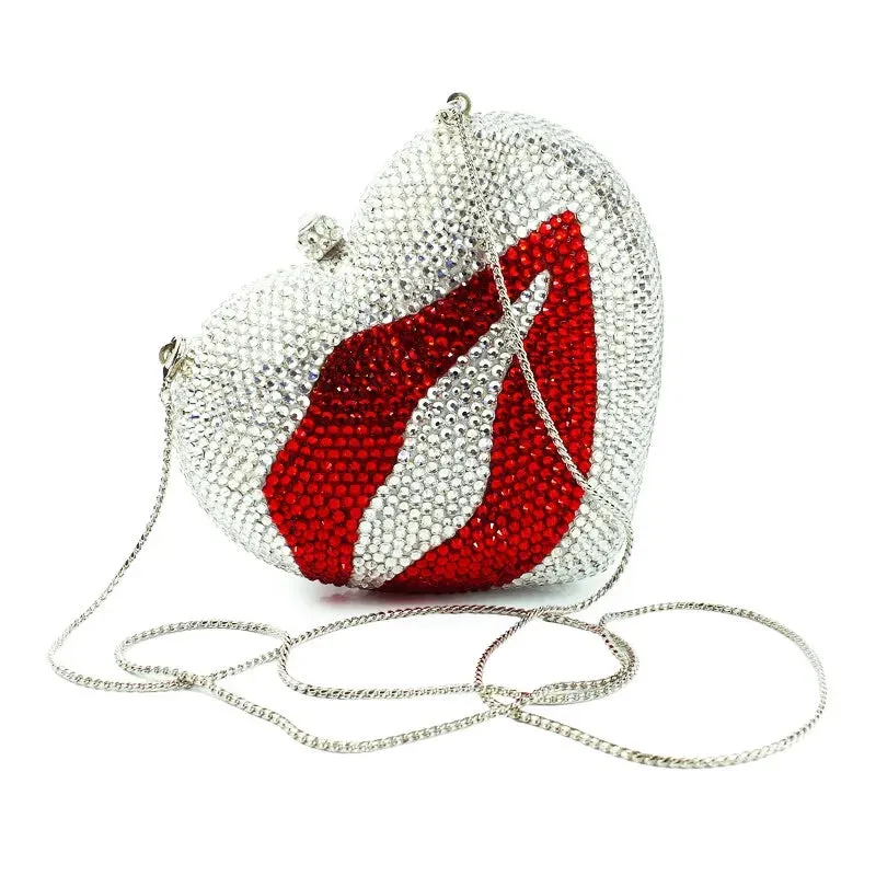 Heart Shape Sexy Luxury Clutch Evening Bag
