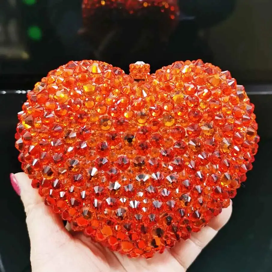 Heart Shape Sexy Luxury Clutch Evening Bag