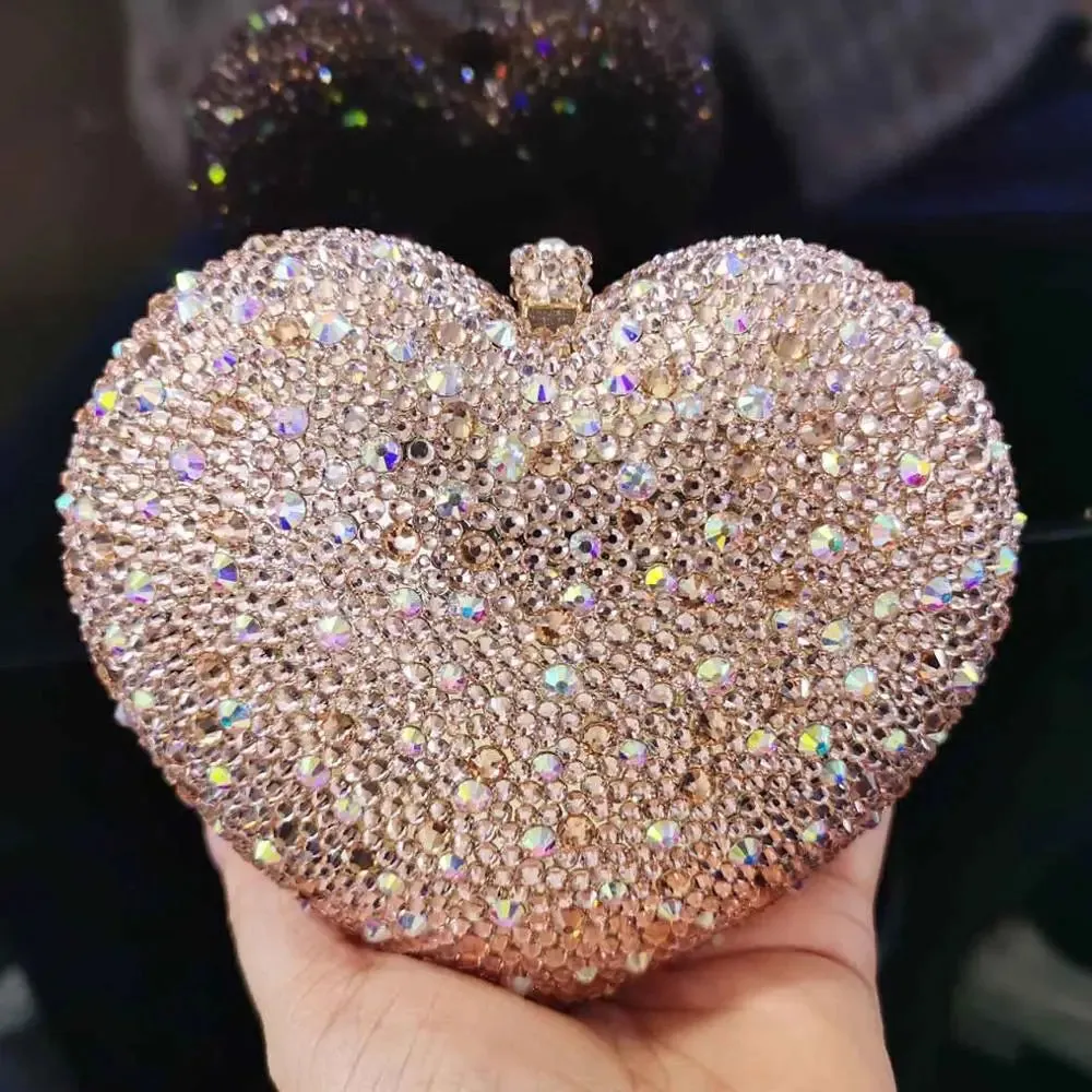 Heart Shape Sexy Luxury Clutch Evening Bag