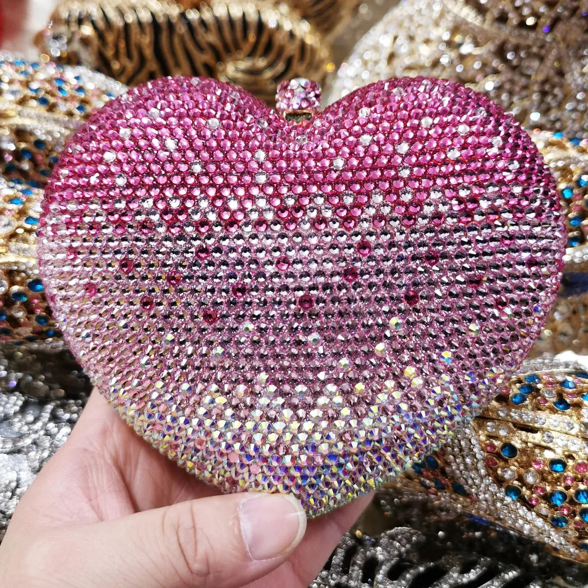Heart Shape Sexy Luxury Clutch Evening Bag