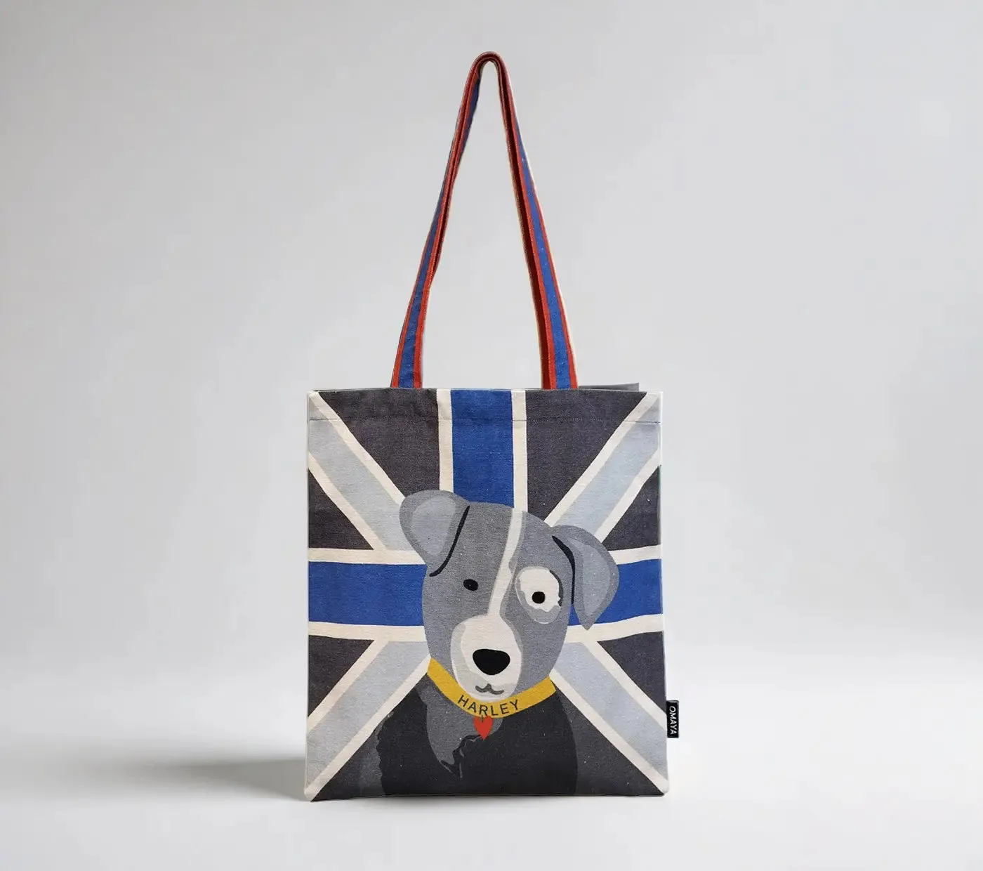 house of Omaya Printed Harley The Pet Blue Tote Bag 34x36 cm.