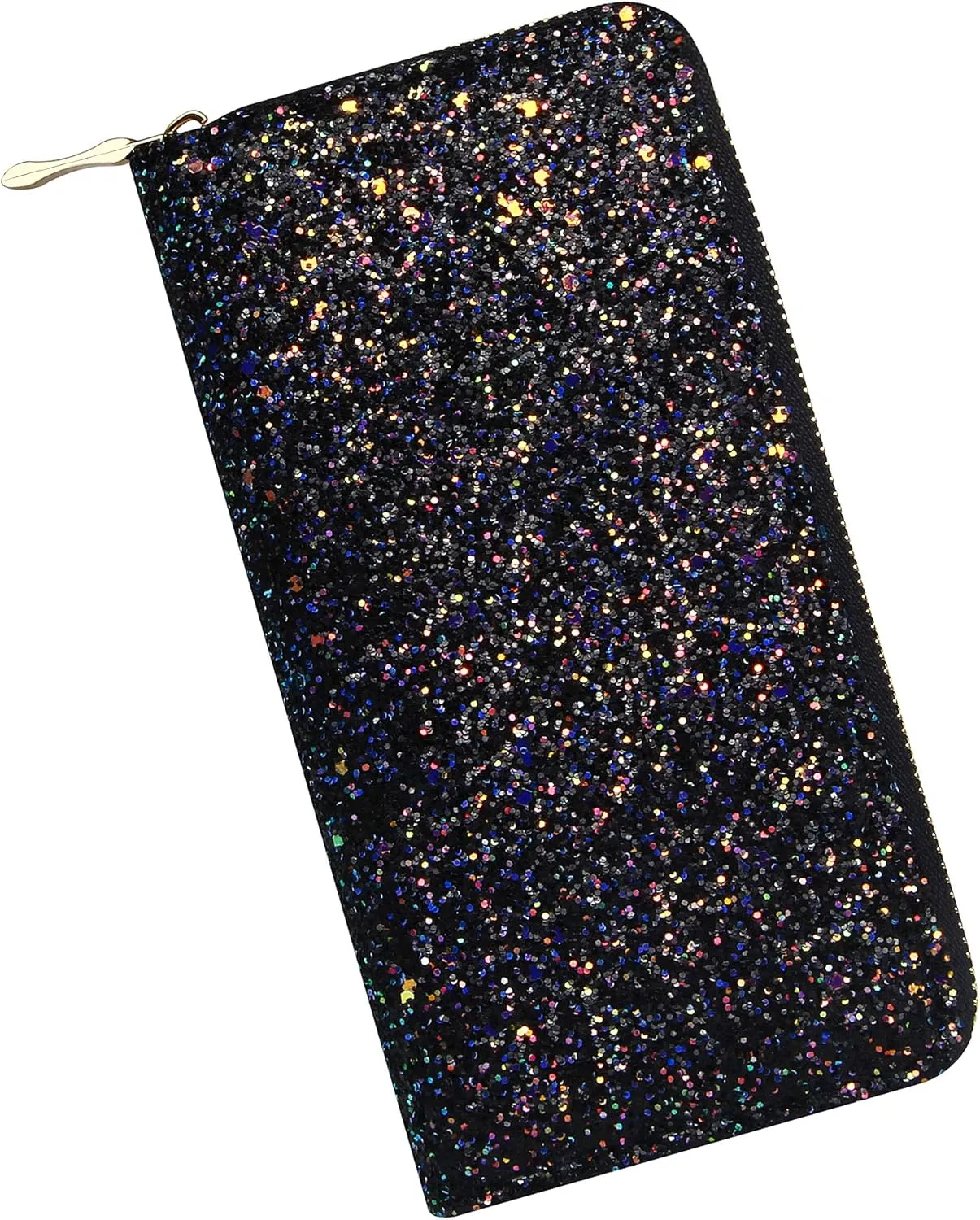 KUKOO Glitter Wallet for Women Shiny Long Phone Clutch Purse Ladies Card Holder