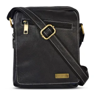 LEATHER SLING BAG 36814 (Black)