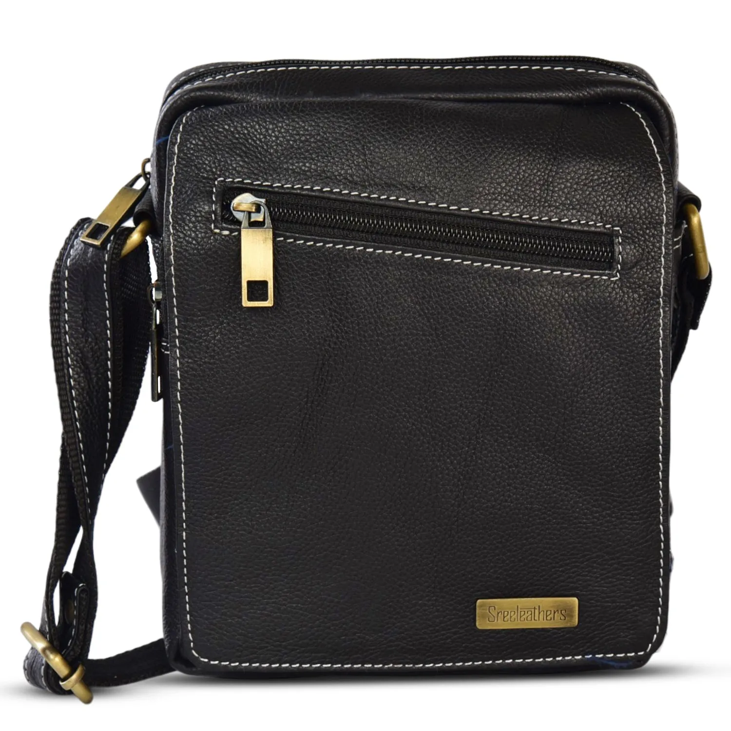 LEATHER SLING BAG 36814 (Black)