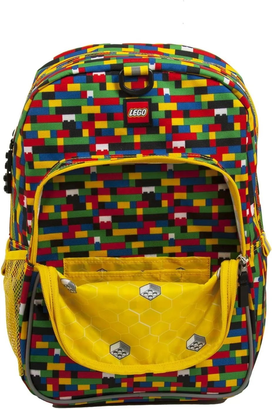 LEGO Iconic Prints Kids School Backpack Bookbag, for Travel, On-the-Go, Back to School, Boys and Girls, with Adjustable Padded Straps and Fun patterns, Brick Wall