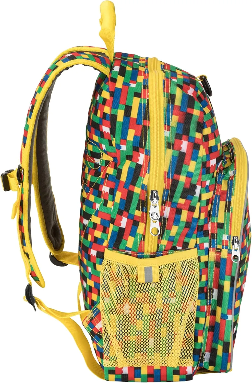 LEGO Iconic Prints Kids School Backpack Bookbag, for Travel, On-the-Go, Back to School, Boys and Girls, with Adjustable Padded Straps and Fun patterns, Brick Wall