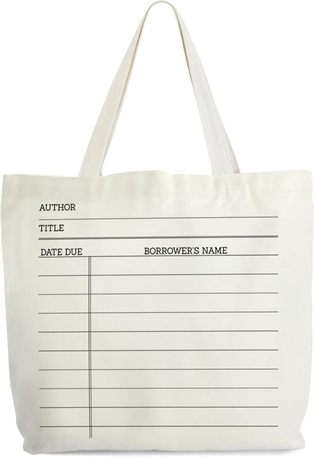 Library Book Due Date Tote Bag for Women, Library Check Out Card Themed Tote, Book Lover Gift Bag, Bookish Book Bag, Reading Shoulder Bags Gifts for Book Lovers Bookworm Librarian Teacher -49