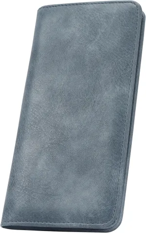 MEITRUE Ultra Slim Thin Leather Wallet Women RFID Blocking Credit Card Holder Bifold Long Ladies Billfold Wallet