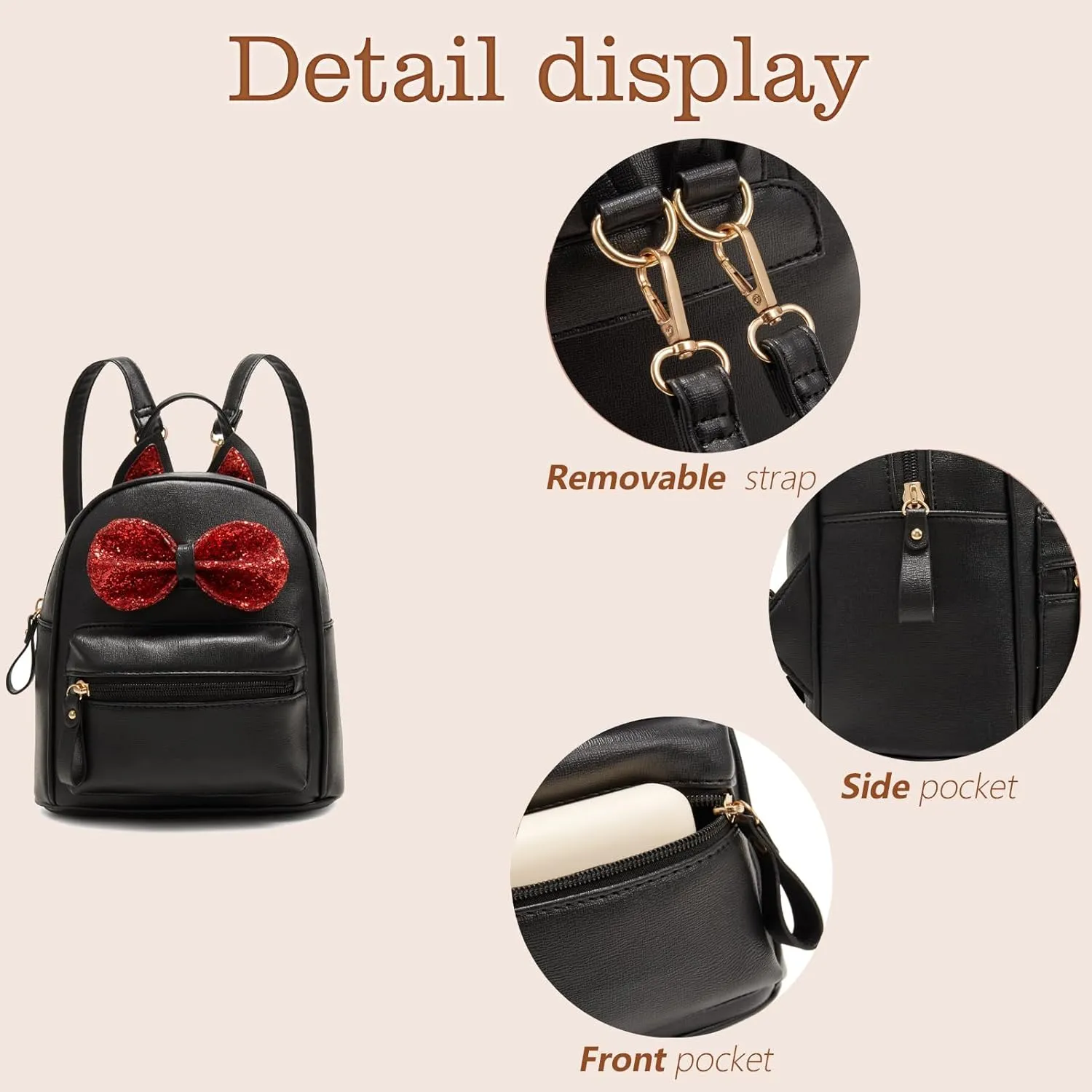 Mini Backpack for Girls Gift, Cute Small Backpack Purse for Teens Kids, Toddler Cat Mini Bookbag