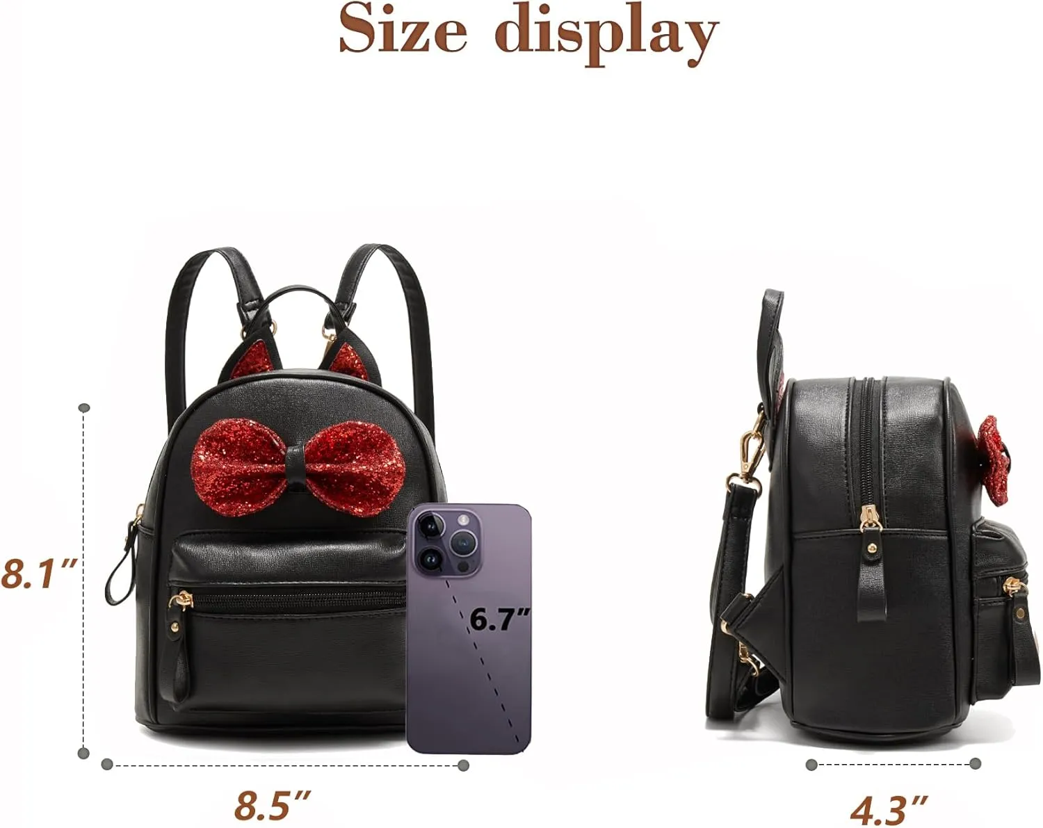 Mini Backpack for Girls Gift, Cute Small Backpack Purse for Teens Kids, Toddler Cat Mini Bookbag