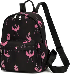 Mini Backpack Purse Fashion Small Backpack Casual Daypack for Women Girls School Travel (Flamingo)