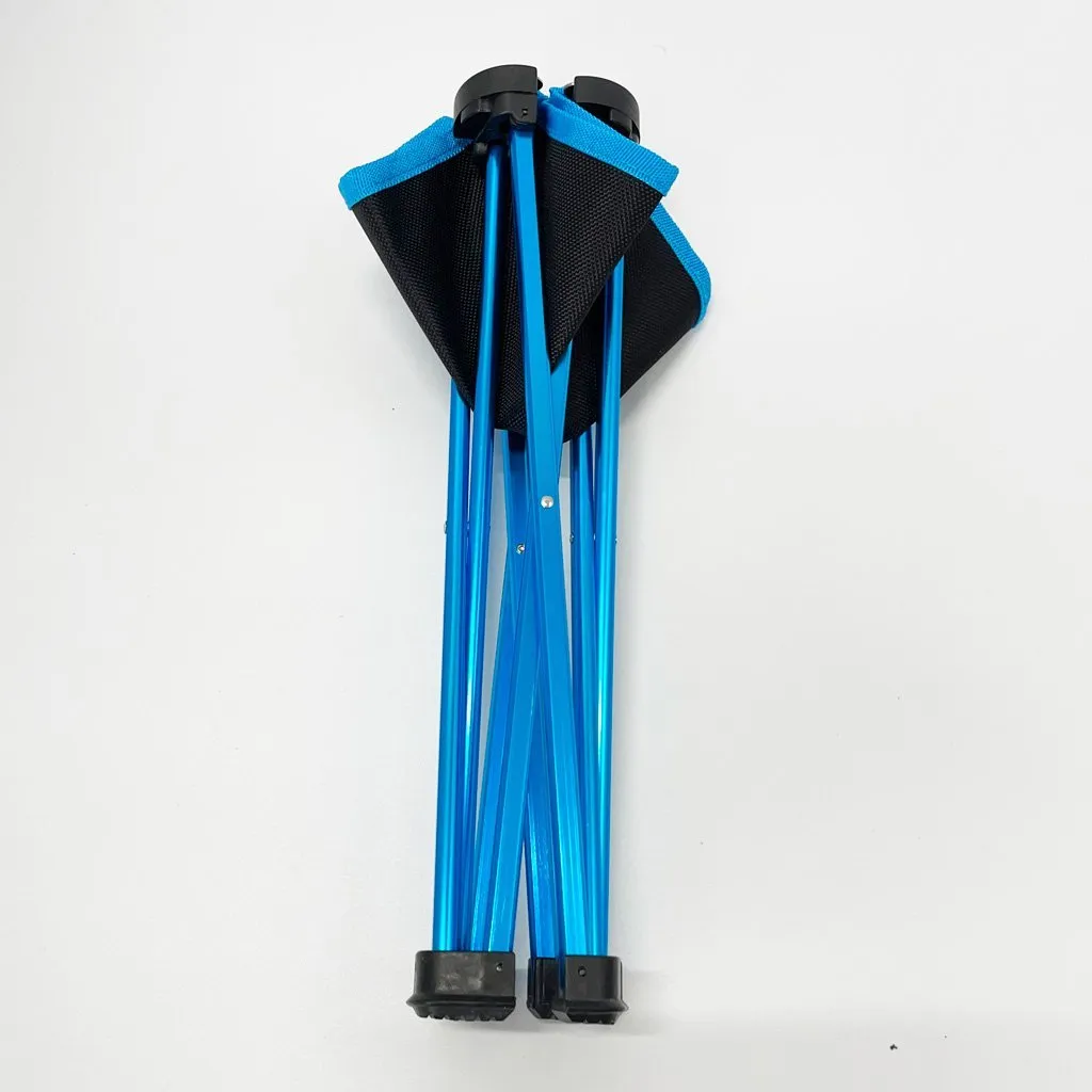 Mini Portable Outdoor Folding Stool Camping Fishing Picnic Chair Seat 80kg - Blue