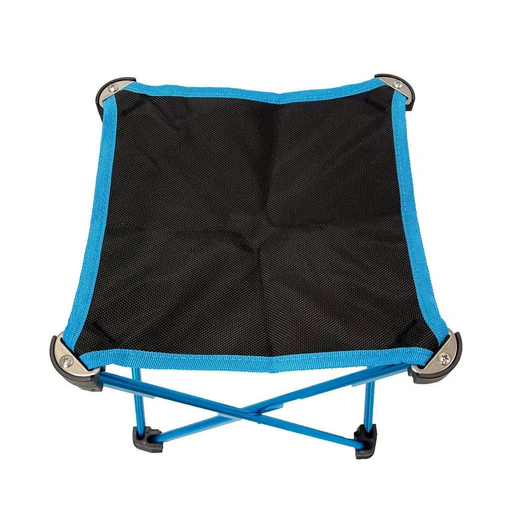 Mini Portable Outdoor Folding Stool Camping Fishing Picnic Chair Seat 80kg - Blue