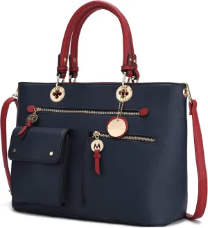 MKF Collection Satchel Bag for Womens Vegan Leather Crossbody Bag Handbag Top-Handle Purse by Mia K