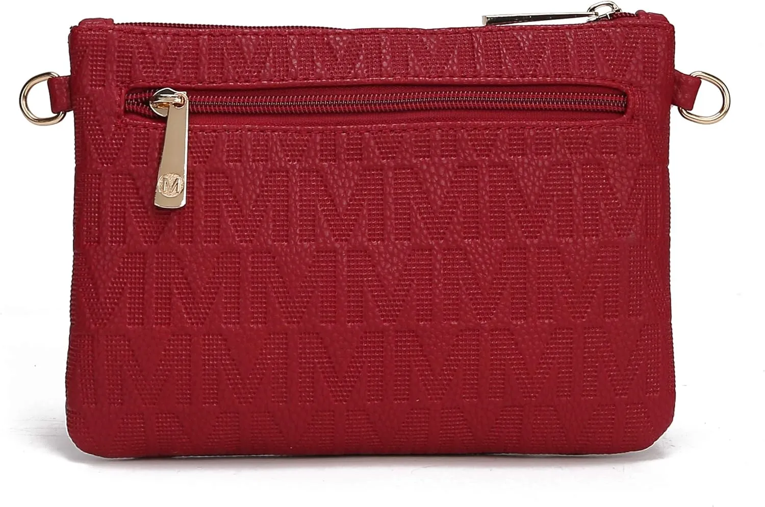 MKF Crossbody Bag for Women, Wristlet Strap  PU Leather Shoulder Handbag  Small Pocketbook Messenger Purse Black